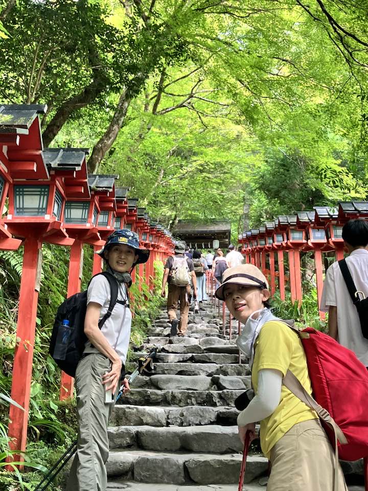 2025.8.16 貴船～鞍馬ルートを下見ノルディックハイキング 貴船神社