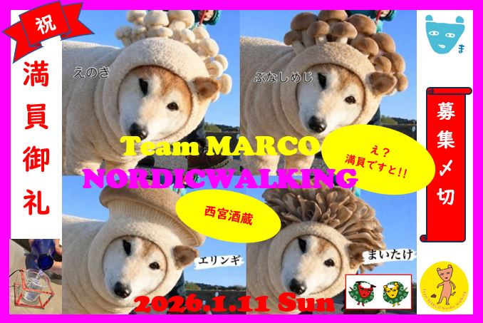 祝\満員御礼/2026.1.11(日)まるこ西宮酒蔵めぐりNWさんぽ~浜福鶴 米治さんに会いにいく~希望者で新年会ありマス〼イベント