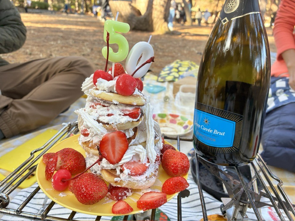 ＼2025紅葉スバラシイ／再度公園へ紅葉ノルディックウォーキングいってきました☆　パンケーキ